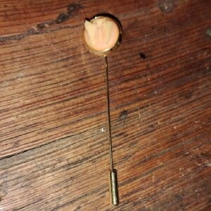 Vintage Gold and Peach Stick Pin